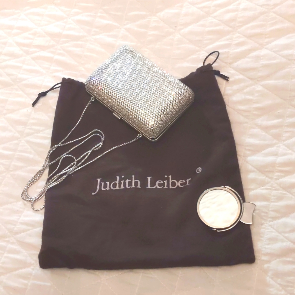Euc Judith Leiber small sparkle evening clutch bag Vintage